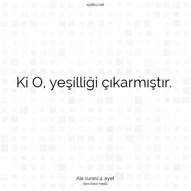 Ayetbul | Kuran Mealleri | Quran | Ala suresi 4. ayet