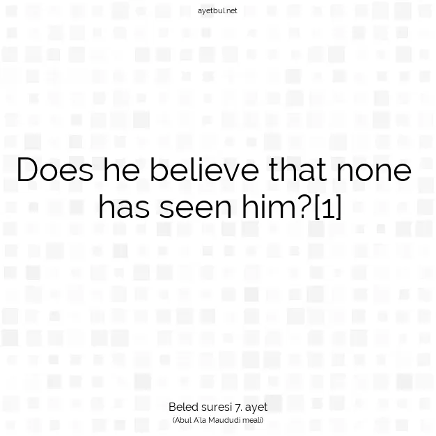 Ayetbul | Kuran Mealleri | Quran | Beled suresi 7. ayet